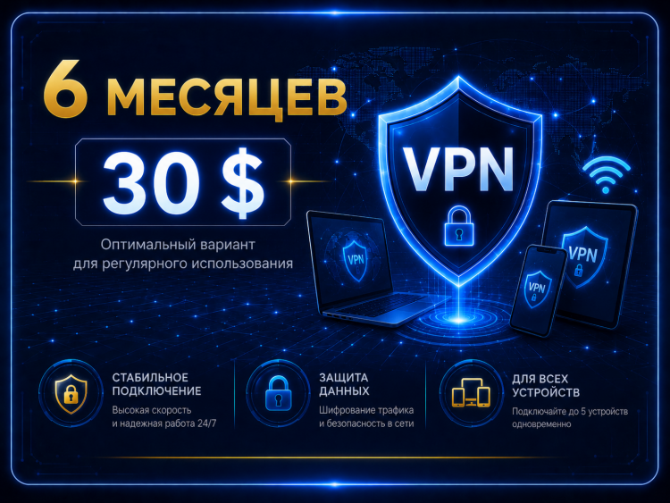 6 месяцев VPN